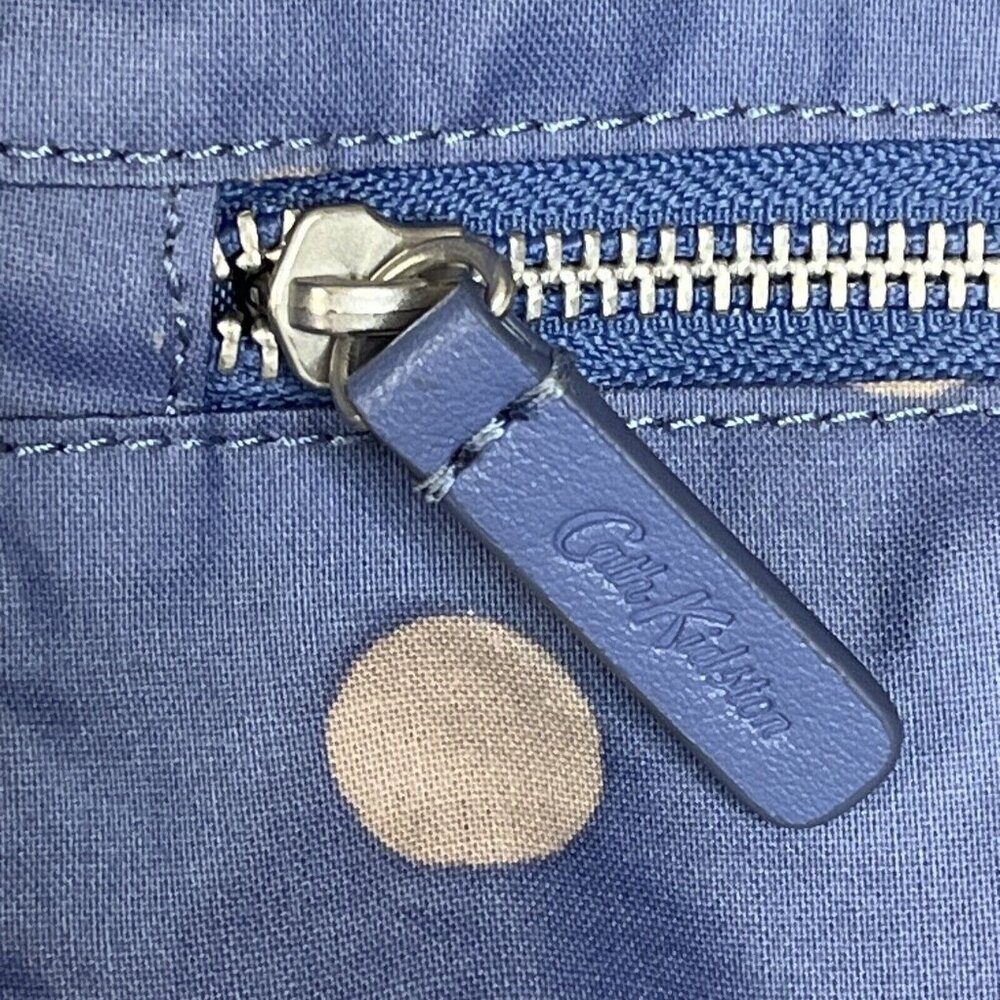 Cath Kidston London Light Blue Polka Dot Fold Over Backpack NWOT - Picture 3 of 16